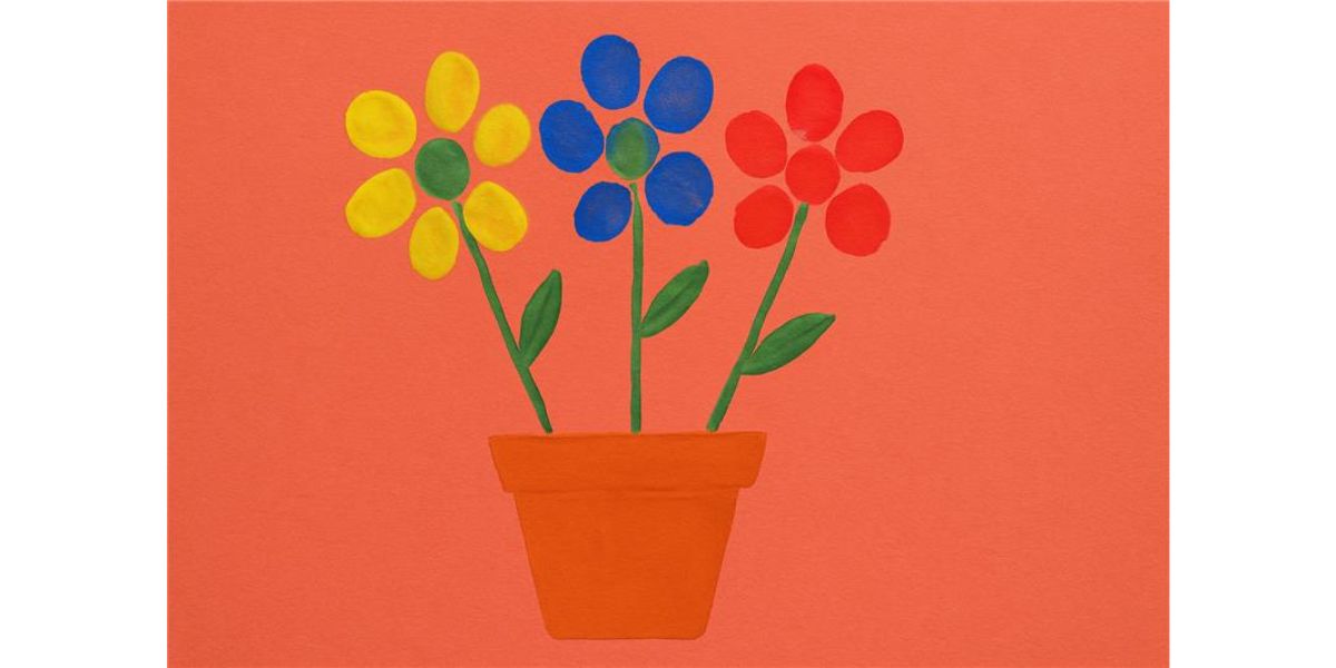 Thumbprint flower craft for Mother's Day card