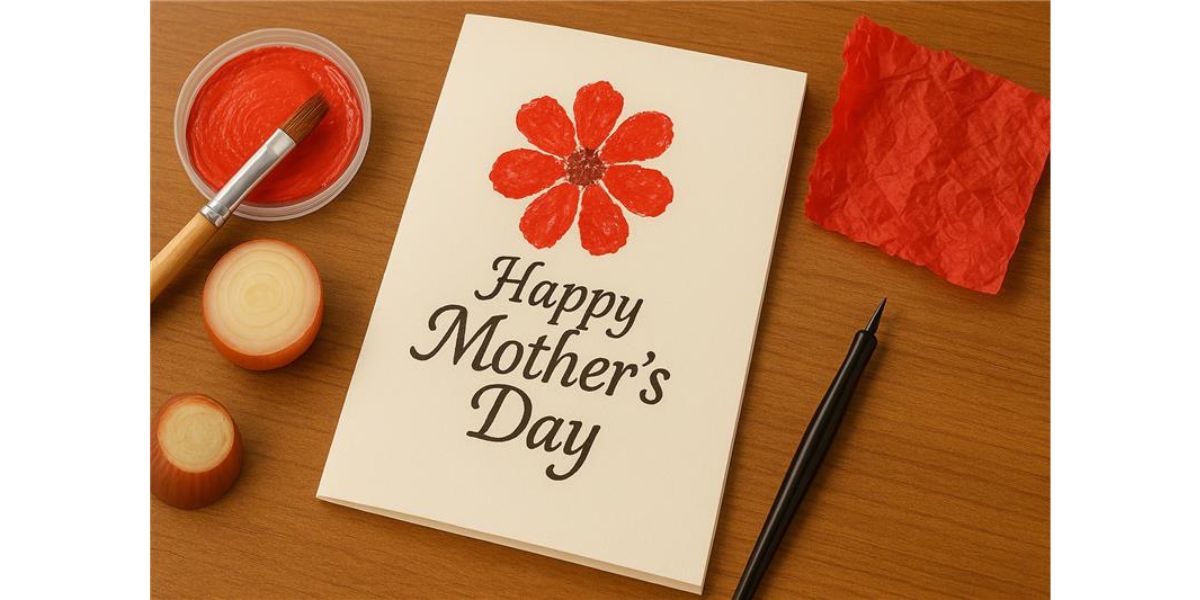DIY Mother's Day card with textured art