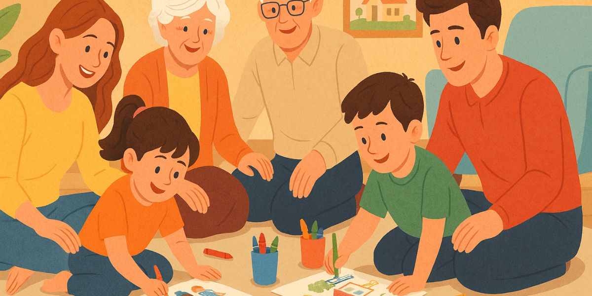International Family Day Drawing for Kids