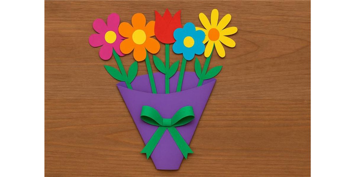 DIY paper flower bouquet for Mother's Day gift